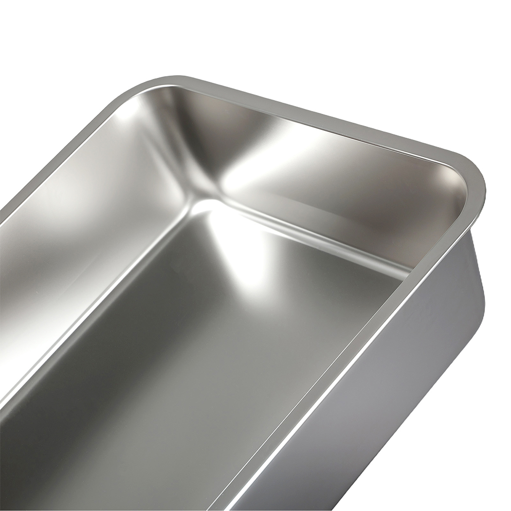 Pawz Stainless Steel Cat Litter Box Big Cats Kitten High Sided Easy Clean Grey - Image 4